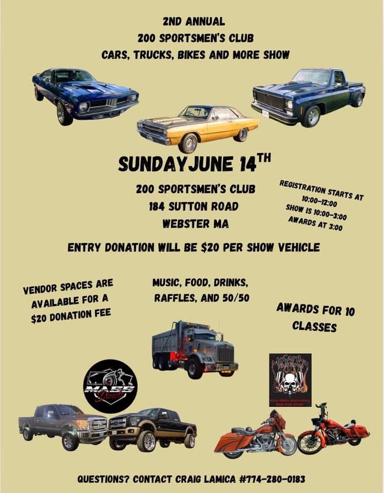 200 Sportsmen Club Car, Bike, Truck Show