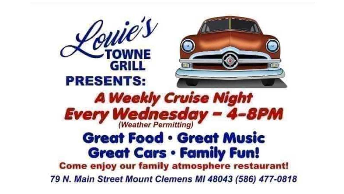 Louie’s Town Grill Weekly Cruise Night