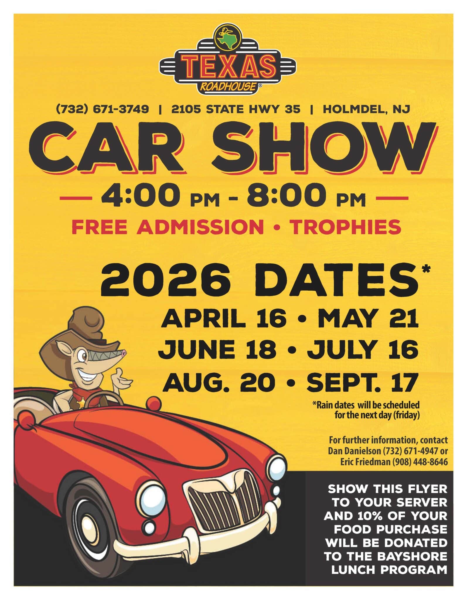 Texas Roadhouse Holmdel NJ Car Show