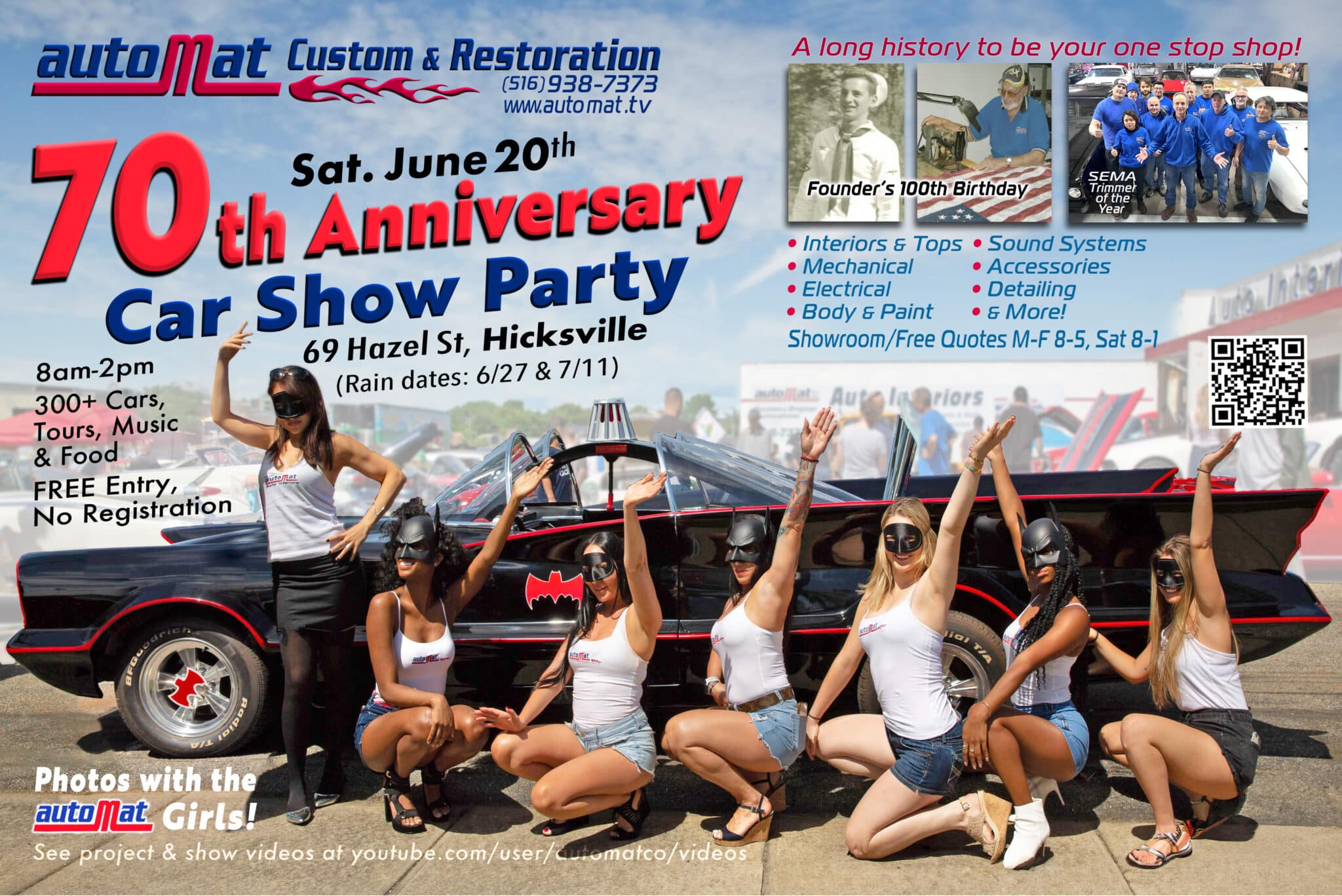 AutoMat Custom & Restoration 70th Anniversary Car Show Party