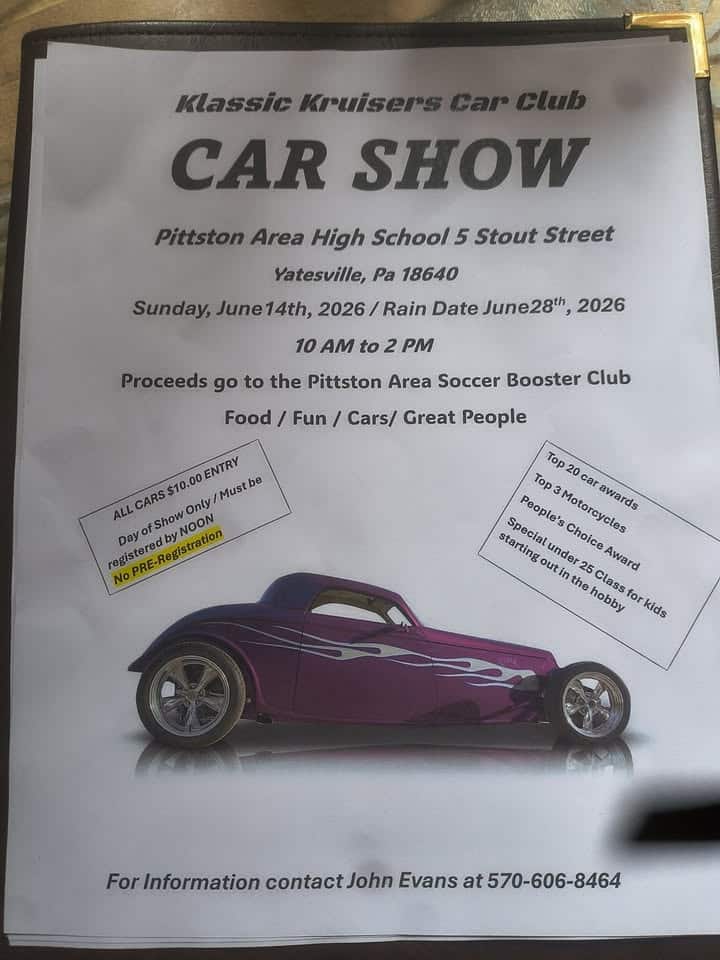Car show to benefit Girls Soccer Team