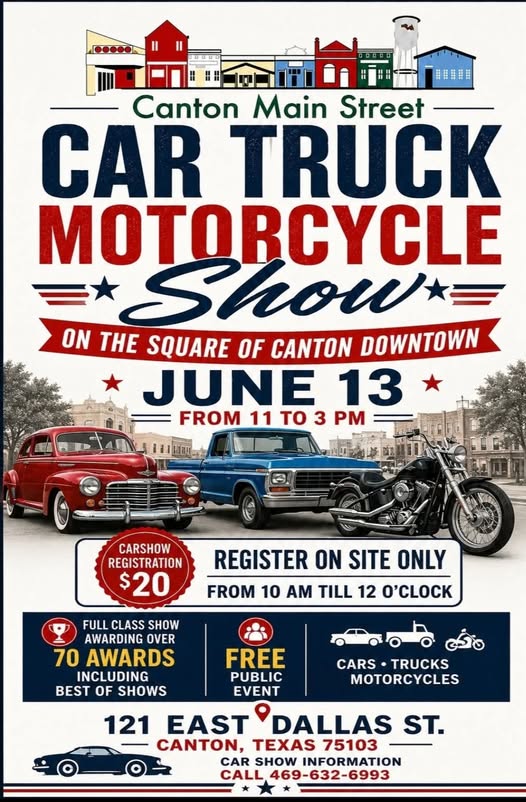 Downtown Canton TX Car, Truck and Motorcycle Show
