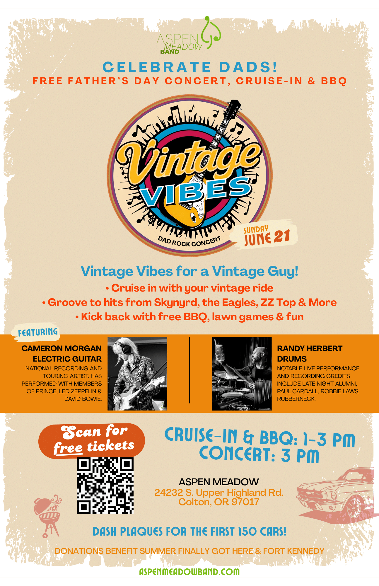Vintage Vibes Concert, Cruise-In & BBQ