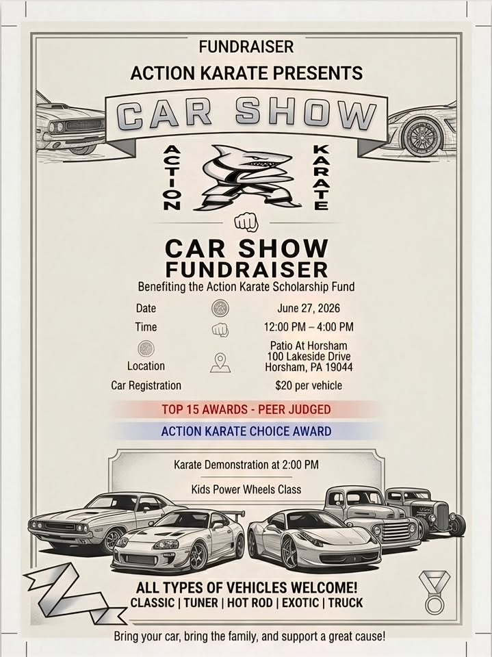 Action Karate Horsham Presents: ASF Car Show @ The Patio