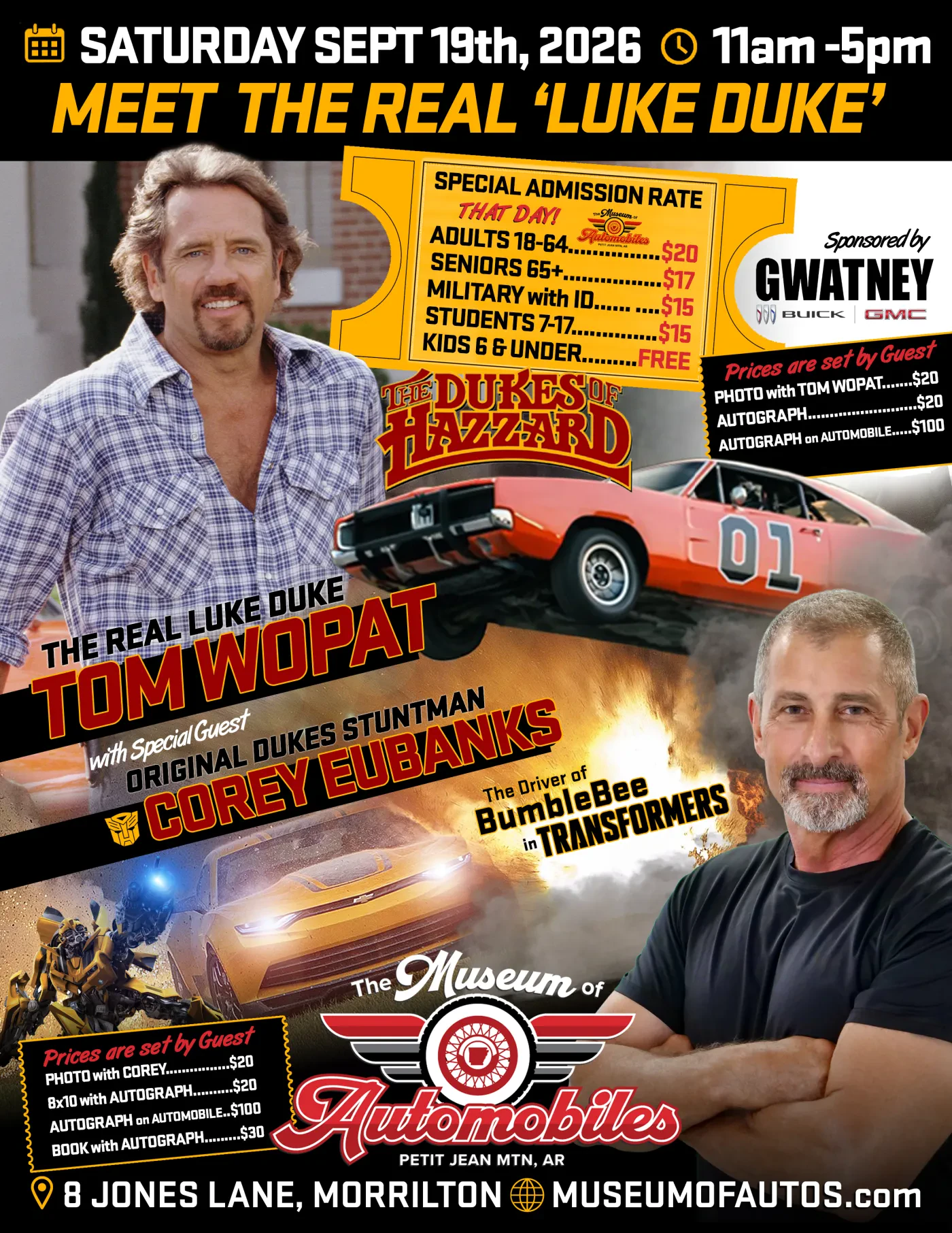 Meet the Real 'Luke Duke' - Tom Wopat with Special Guest Corey Eubanks