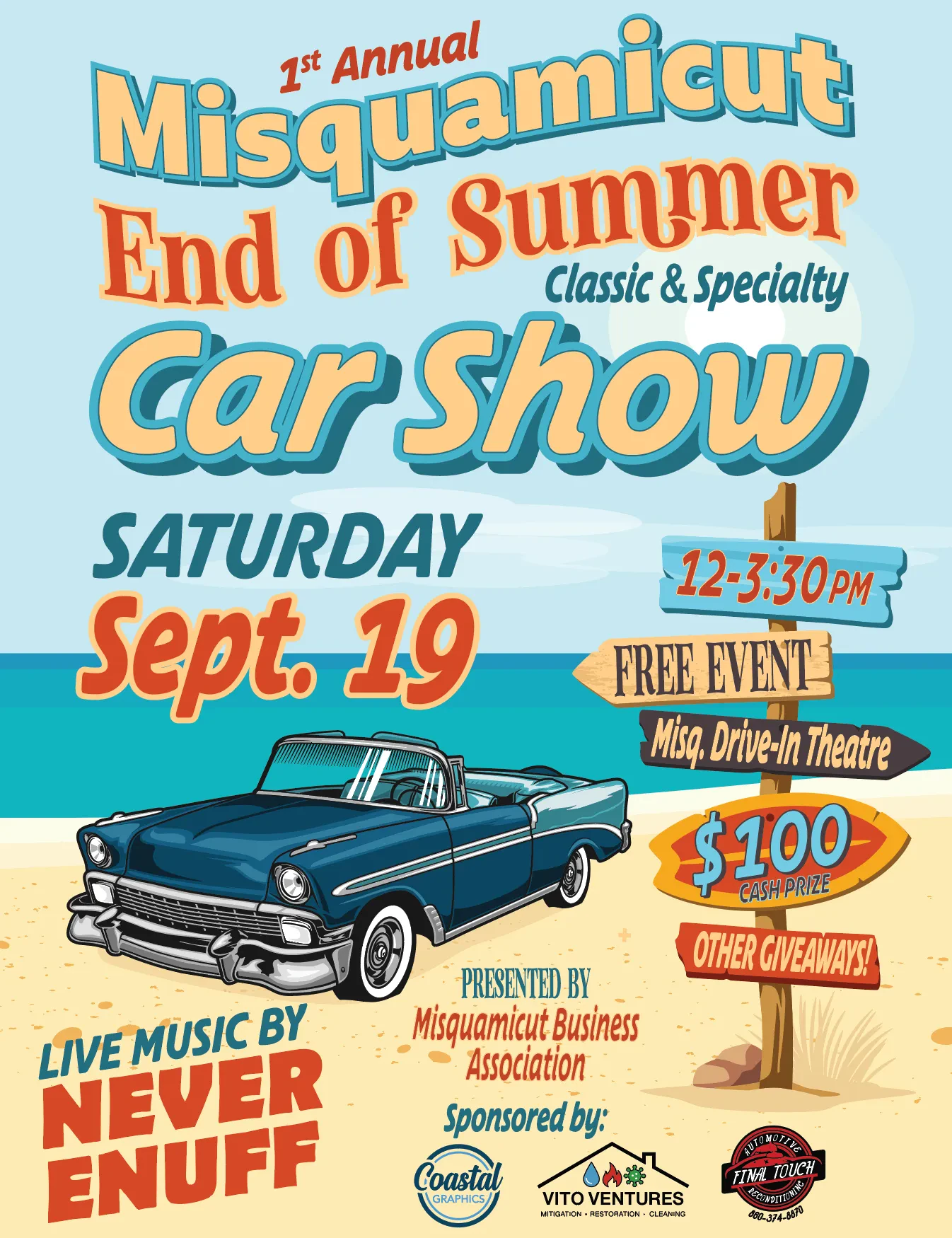 1st Annual Misquamicut End of Summer Classic & Specialty Car Show