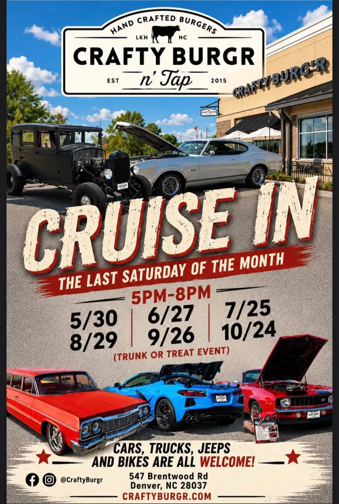 Crafty Burgr n' Tap Cruise In