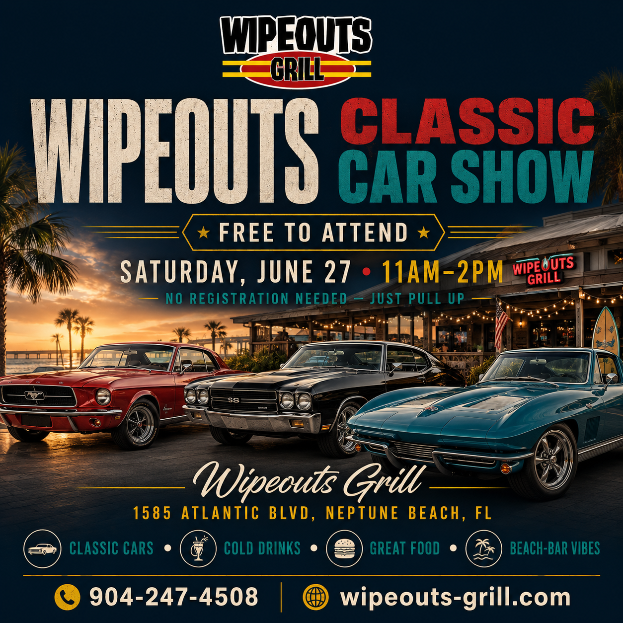 Wipeouts Grill Classic Car Show