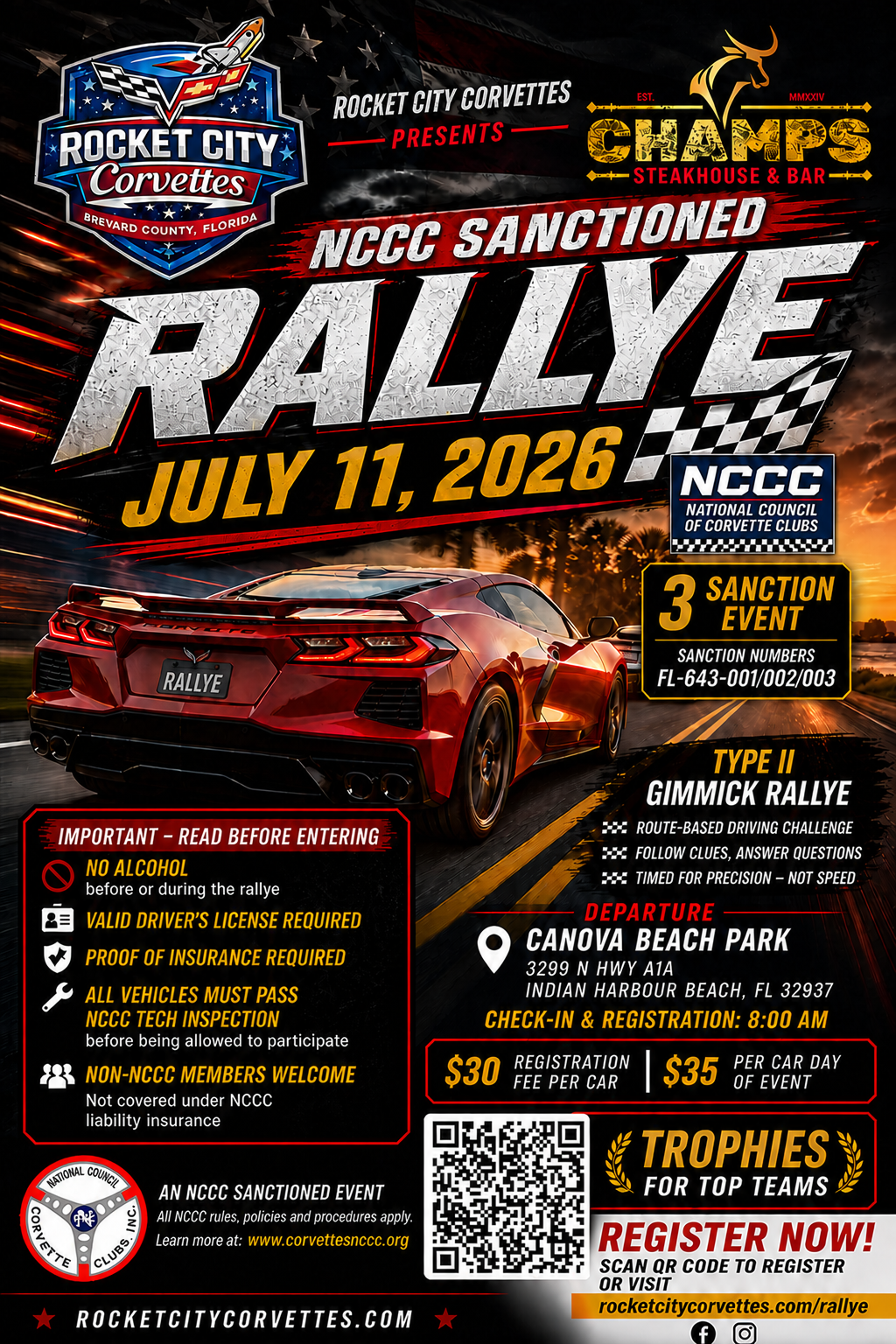 Rocket City Corvettes NCCC Sanctioned Rallye