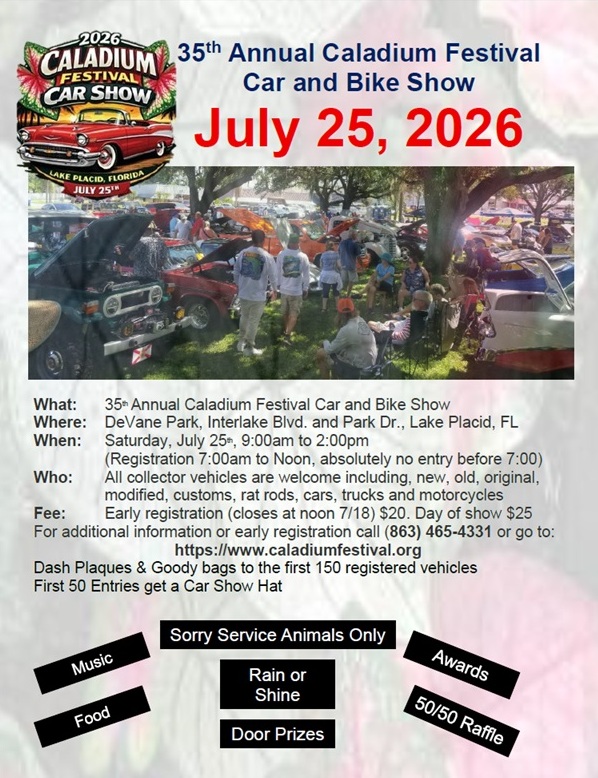 35th Annual Caladium Festival Car & Bike Show