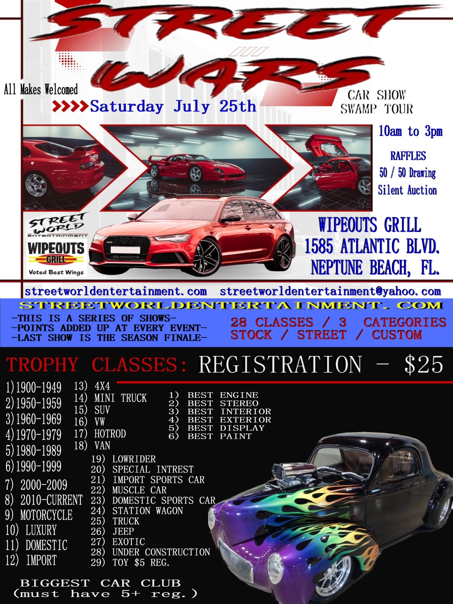 Street Wars Car Show in Neptune Beach